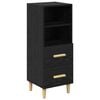 vidaXL Sideboard Black oak 34 x 34.5 x 90 cm Engineered Wood