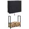 vidaXL Firewood Rack Cover Plain Black 61 x 122 x 106 cm Fabric