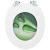 vidaXL Toilet Seat 2 pcs Green Drop 44 x 38 cm MDF board
