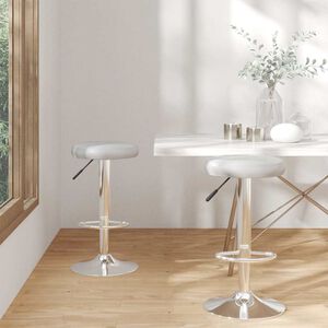 vidaXL Bar Stools 2 pcs Grey Faux Leather