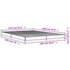 vidaXL Bed Frame without Mattress Black 135x190 cm Double