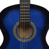 vidaXL Classical Guitar for Beginner with Bag Blue 4/4 39"