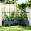 vidaXL Garden Planter with Trellis Blue Grey 160x120x142.5 cm PP