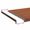 vidaXL Window Sill Brown Wood 100 x 50 x 4.5 cm PVC