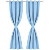 vidaXL Blackout Curtains 2 pcs with Metal Eyelets 135x175 cm Turquoise