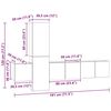 vidaXL TV Cabinet Set Wall-mounted 5 pcs Old Wood Engineered Wood