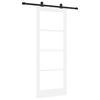 vidaXL Sliding Door ORKDAL White 83 x 211 cm Solid Pine Wood and Glass