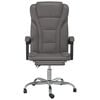 vidaXL Reclining Office Chair Grey Faux Leather
