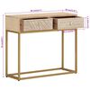 vidaXL Console Table 90x30x76 cm Solid Wood Mango and Iron