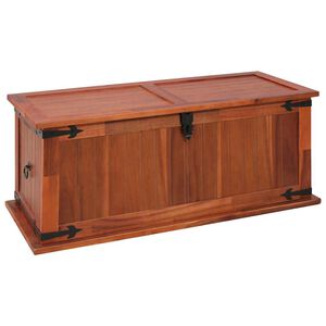 vidaXL Storage Chest | Brown | Solid Acacia wood, MDF | 90 cm x 45 cm x 40 cm