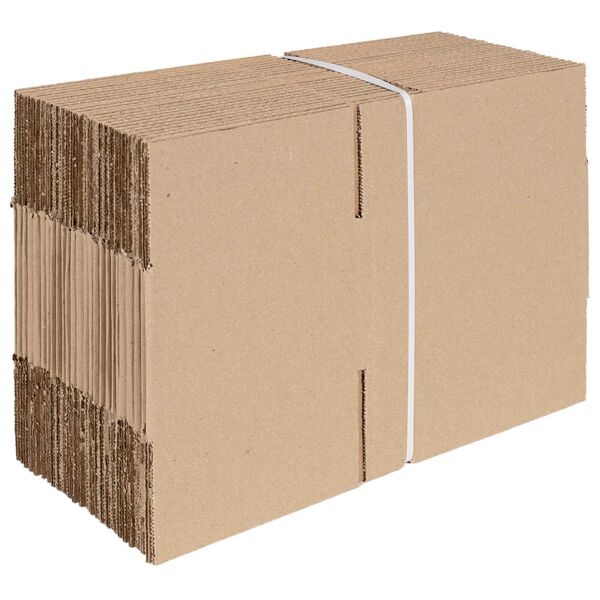 vidaXL Folding Box 50 pcs Natural 20 x 15 x 10 cm Cardboard