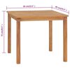 vidaXL 3 Piece Garden Dining Set Solid Teak Wood