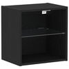 vidaXL Floating Shelf 2 pcs Black 40 x 28.5 x 40 cm Engineered Wood