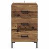 vidaXL Bedside Cabinet Old Wood 40 x 40 x 66 cm Engineered Wood