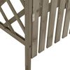 vidaXL Pergola with Gate 116x40x204 cm Grey Solid Firwood