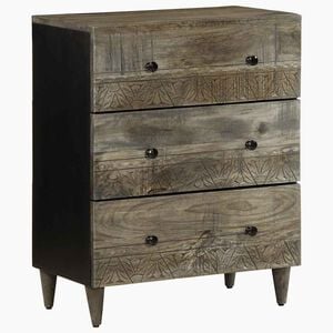 vidaXL Sideboard Light Grey 60x33.5x75 cm Solid Wood Mango