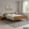 vidaXL Bed Frame without Mattress Solid Pinewood Honey Brown 120x200 cm