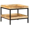 vidaXL Side Table with Shelf Brown 55 x 55 x 45 cm Solid Mango Wood