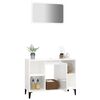 vidaXL 2 Piece Bathroom Furniture Set High Gloss White Engineered Wood