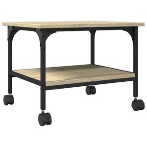 vidaXL Printer Stand 2-Tier Sonoma Oak 50x40x38 cm Engineered Wood