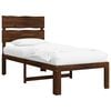 vidaXL Single Bed Frame with Headboard ROSTOCK Dark Brown 90 x 200 cm