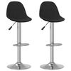 vidaXL Bar Stools 2 pcs Black Fabric
