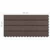 vidaXL Decking Tile 6 pcs Dark Brown 60 x 30 cm WPC