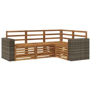vidaXL Outdoor Sofa Set 4 pcs Polyester