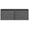 vidaXL Wall Cabinets 2 pcs Grey 45x30x35 cm Solid Pinewood