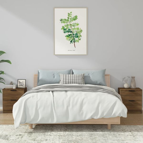 vidaXL Bedside Cabinets 2 pcs Brown Oak Engineered Wood