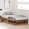 vidaXL Bed Frame with Storage Old wood 100 x 200 cm Engineered wood