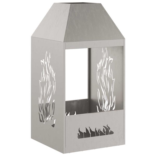 vidaXL Fire Pit Brown 50 x 50 x 100 cm Steel