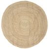 vidaXL Rug Natural and White &Oslash; 180 cm Jute