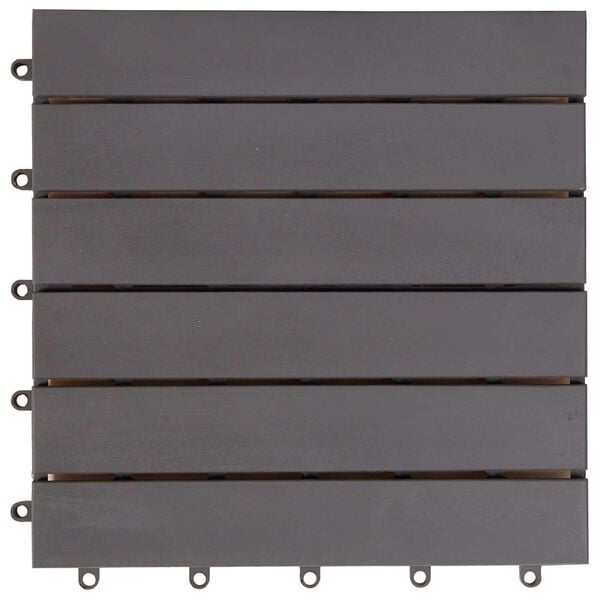 vidaXL Decking Tile 10 pcs Grey 30 x 30 cm Acacia Hardwood