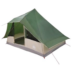 vidaXL Tipi Tent 10-Person Green Taffeta