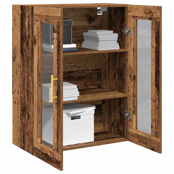 vidaXL Wall Cabinet Old Wood 69.5 x 34 x 90 cm Engineered Wood