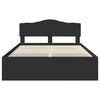 vidaXL Bed Frame with Headboard Black 160 x 200 cm Solid Pine Wood