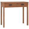vidaXL Office Desk 81x40x75 cm Solid Teak Wood