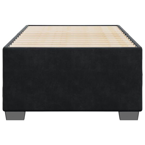 vidaXL Bed Frame without Mattress Black Single Velvet
