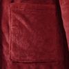 vidaXL Bathrobe Hoodie Bordeaux Red M Flannel