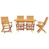 vidaXL Garden Dining Set Folding 5 pcs Brown Solid acacia wood