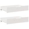 vidaXL Daybed with Trundle and Drawers without Mattress White 90x200 cm