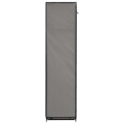 vidaXL Wardrobe with Compartments and Rods Grey 150x45x175 cm Fabric