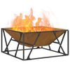 vidaXL Fire Pit Brown 80 x 80 x 40 cm Steel