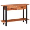 vidaXL Console Table with Drawer Brown and Black 110 x 30 x 75 cm