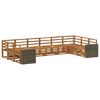 vidaXL Outdoor Sofa Set 10 pcs Natural Solid Acacia Wood
