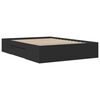 vidaXL Bed Frame without Mattress Black 135x190 cm Double Engineered Wood