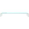 vidaXL TV Stand/Monitor Riser Glass Green 110x30x13 cm
