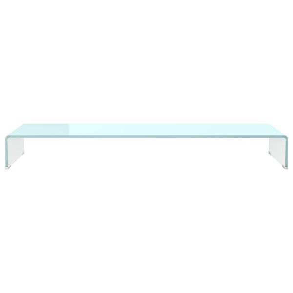 vidaXL TV Stand/Monitor Riser Glass Green 110x30x13 cm