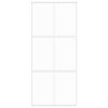 vidaXL Sliding Door White 90x205 cm Tempered Glass and Aluminium